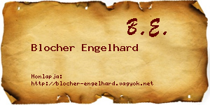 Blocher Engelhard névjegykártya